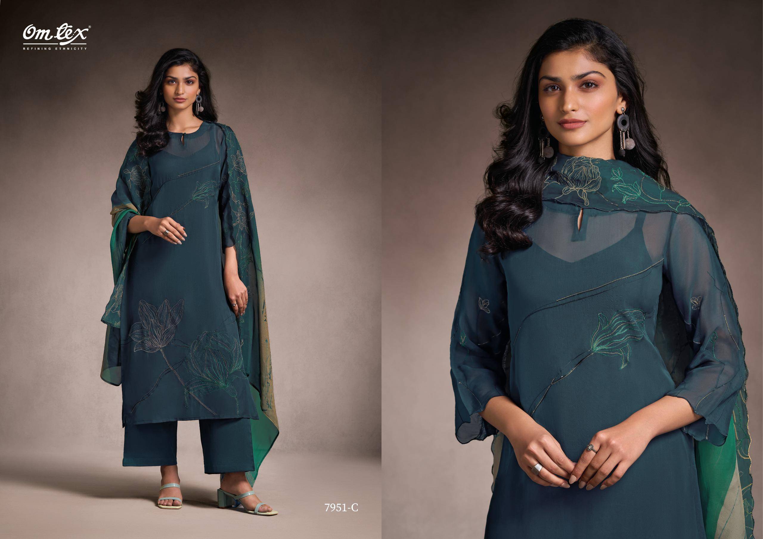 Omtex tanira fancy dress material wholesale in mumbai